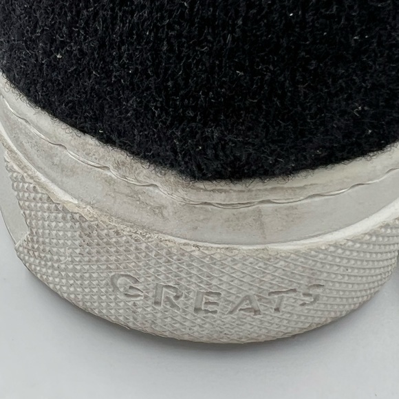 GREATS Womens Royal Cashmere Knit Black Sneakers Sz 7.5 Slip On - Picture 5 of 5